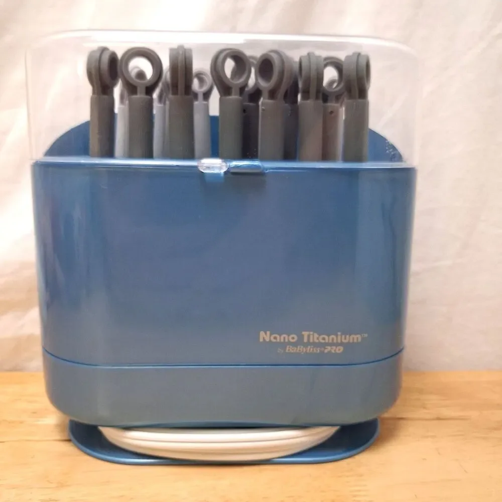 BaByliss PRO Flexible Hair Curlers 20 Hot Sticks Rods 2 Sizes Nano Titanium
